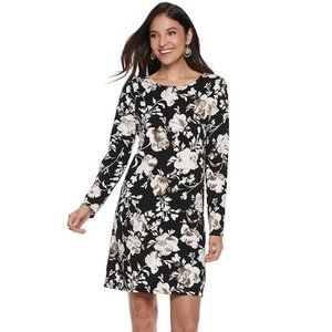 Apt. 9 Women's Long Sleeve Floral Dress Size XL